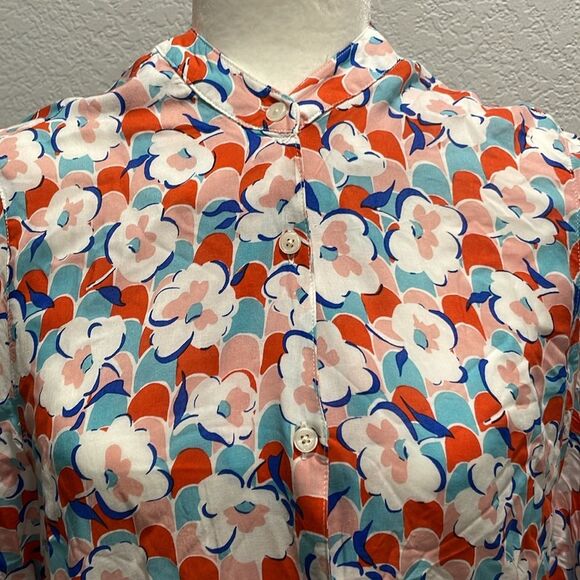 Kate Spade Spring Floral Button Down Blouse Size Medium - Picture 3 of 6
